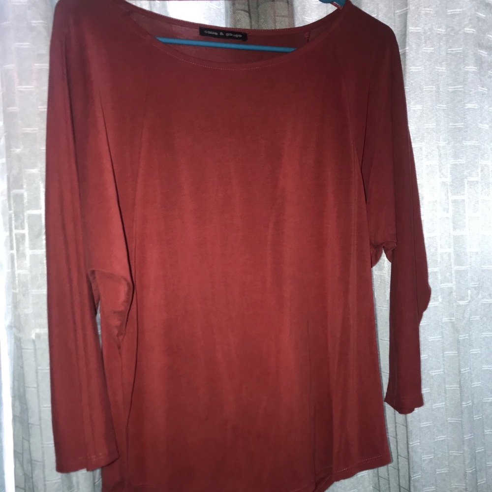 Light burnt orange/coral tunic